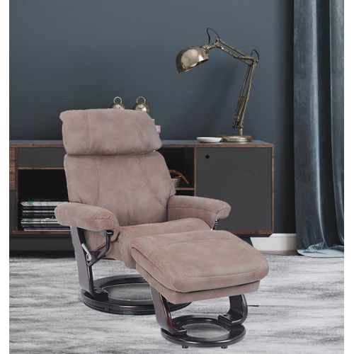 Fauteuil Relax Confortable En Tissu Marron