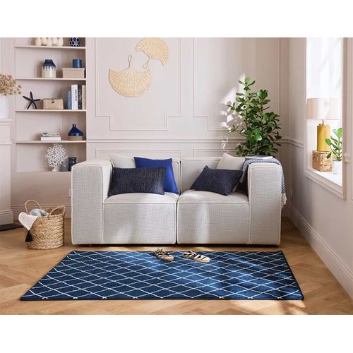 Canapé Modulable 2 Places En Tissu Mailles 3d Beige