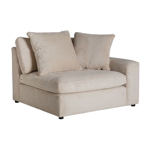 Module Canapé D'angle En Polyester Crème, 110x105x82 Cm