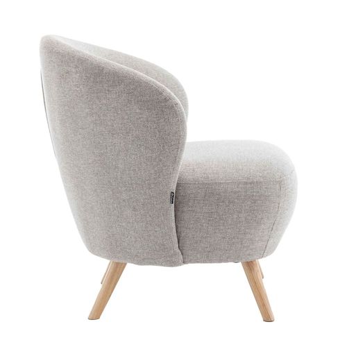 Fauteuil Relax En Bois Et Tissu Beige