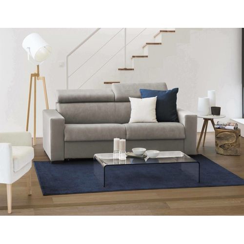 Canapé Lit 2 Places En Tissu Gris Tourterelle 180x95h85 Cm