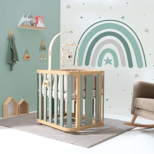 Berceau Ovale 55x70 Cm En Bois/Vert