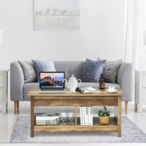 Table Basse Industrielle Moderne 109 X 47,5 X 50 Cm