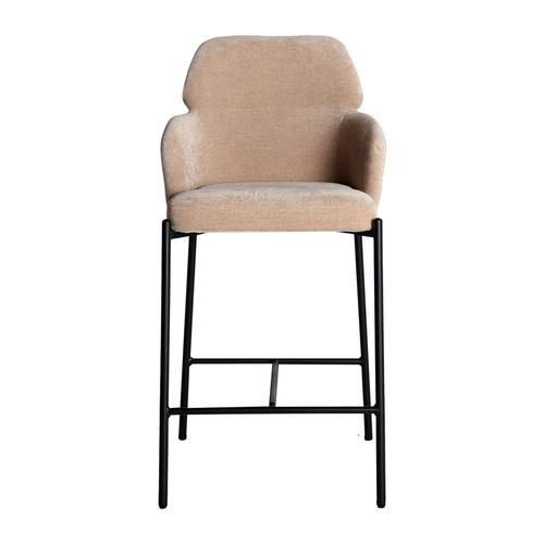 Tabouret En Polyester Noir 51x58x99 Cm - Lot De 2