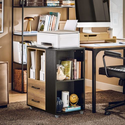 Caisson De Bureau En Panneau De Particule Noir