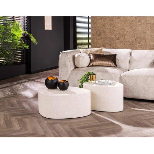 Table Basse Style Contemporain 81 Cm Blanc
