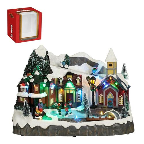 Village de Noël miniature place du village H24