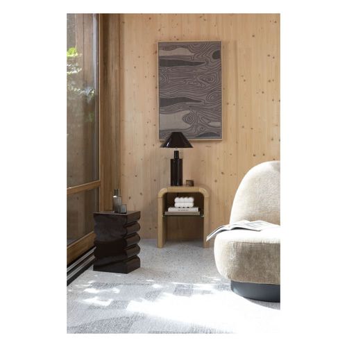 Tabouret En Aluminium Brillant Chocolat
