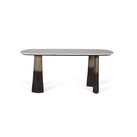 Table À Manger Avec Plateau Ovale En Marbre 180 Cm