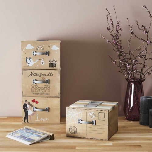 Album Photo Naissance Format Box Effet Bois