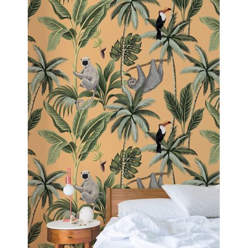Papier Peint Jungle,papier écologique fin,200x280cm,8 feuilles