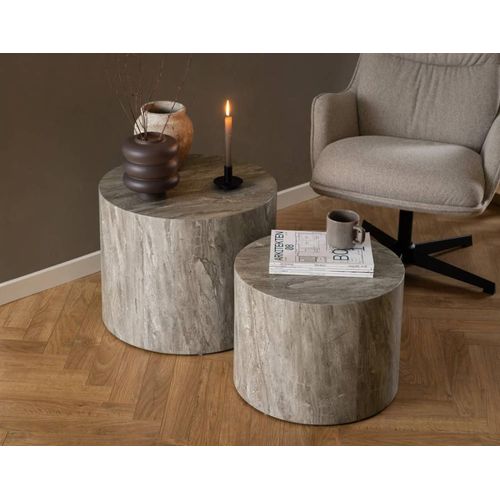 Table Basse Style Contemporain 58 Cm Gris