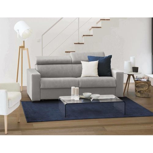 Canapé Lit 2 Places En Similcuir Gris 180x95h85 Cm