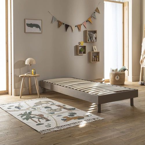 Sommier Kit En Bois Massif 13 Cm Taupe 90x190
