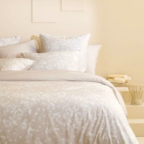 Housse De Couette Lavé Pur Coton Beige 240x220 Cm