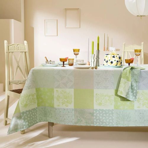 Nappe Pur Coton Beige 180x250 Cm