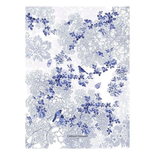 Torchon Lavé Métis Lin & Coton Bleu 50x70 Cm