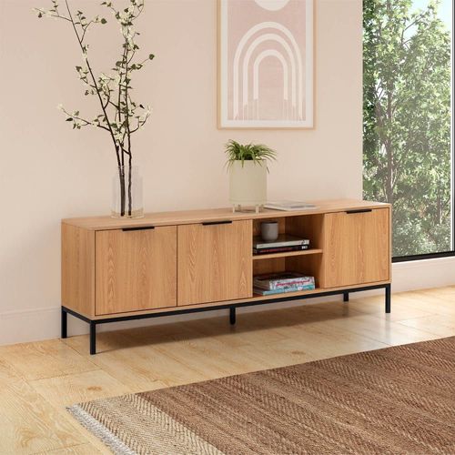 Meuble Tv 3 Portes Couleur Chêne