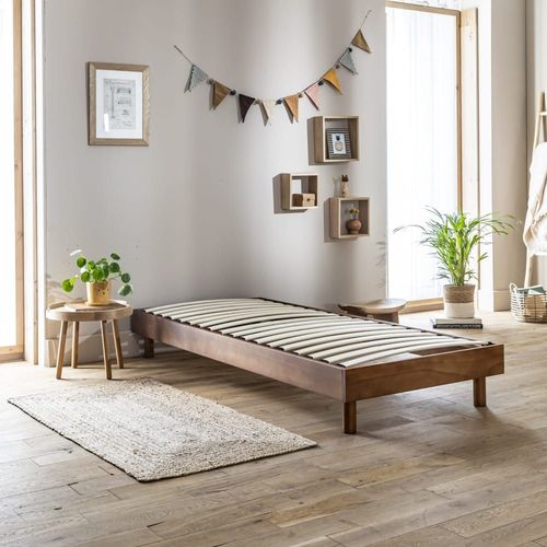 Sommier Kit En Bois Massif 13 Cm Noisette 90x200