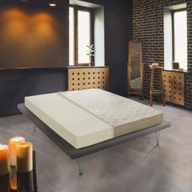 Matelas demi-carré en tissu blanc 120x190 cm
