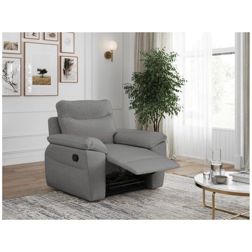 Fauteuil De Relaxation Manuel En Tissu - Gris