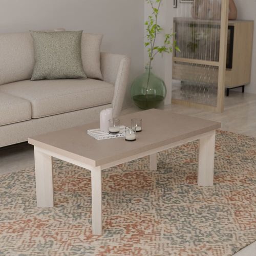 Table Basse Relevable Effet Gris Minéral/Frêne