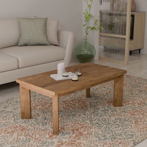 Table Basse Relevable Effet Noyer