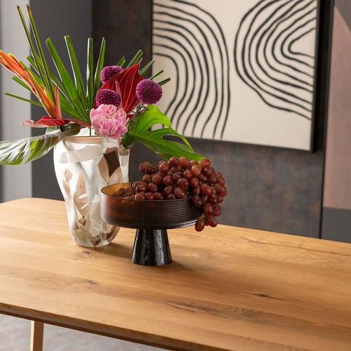Vase déstructuré en verre marron
