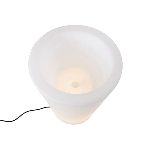 Lampadaire Extérieur Blanc 60 Cm Pot De Fleur Ip44