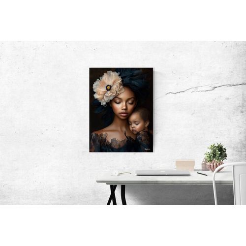 Tableau Femme avec enfant alu dibond 100x75