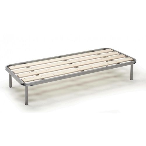 Sommier Simple En Metal Gris 80x190 Cm