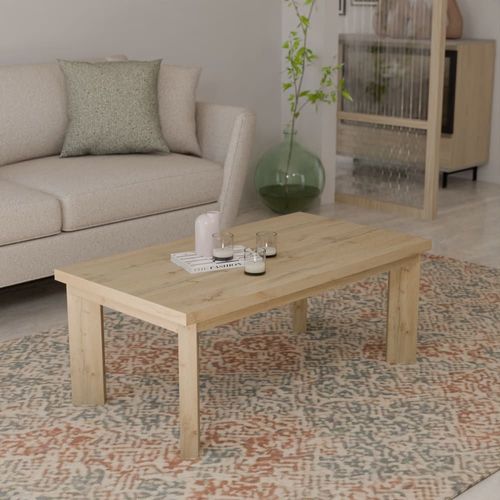 Table Basse Relevable Effet Chêne Naturel
