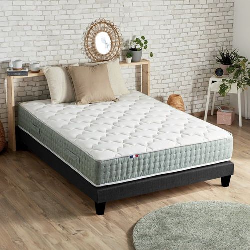 Pack ressort 7 zones sommier couette oreiller 160x200