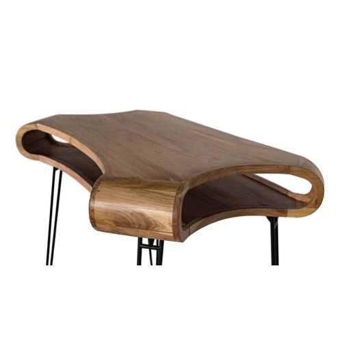 Bureau Réalisé À La Main En Bois D'acacia Et Métal 120cm