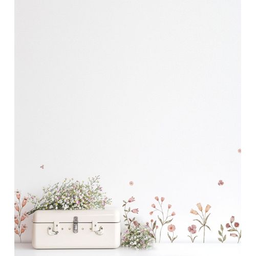 Stickers fleurs en vinyle mat multicolore 29,7 x 42 cm