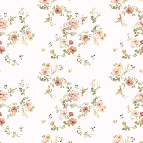 Papier peint enfant fleurs vintage 50x280cm