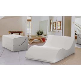 Lit Pliant En Simili Cuir Blanc 100x200 Cm