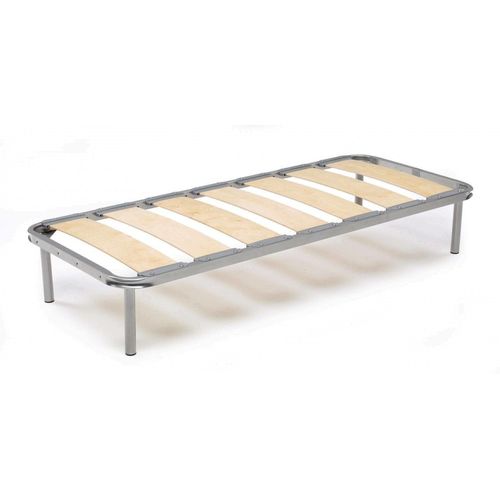 Sommier Simple En Metal Gris 80x190 Cm