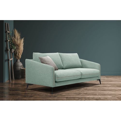 Canapé Droit 3 Places Tissu Vert Marine