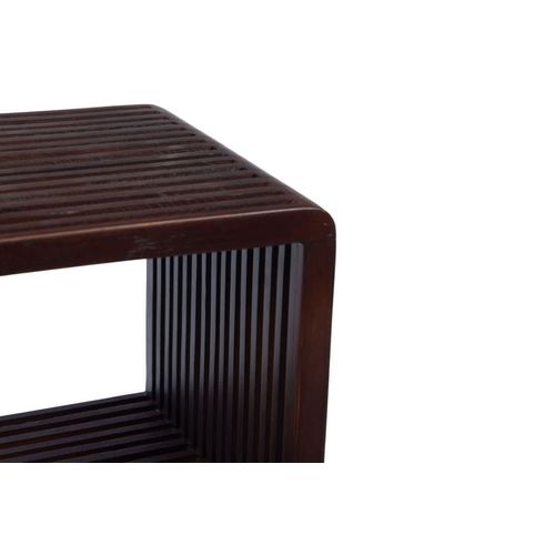 Table De Chevet 1 Niche En Teck Marron