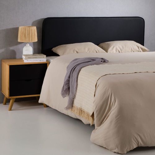 Tête De Lit En Simili Cuir Noir 120 Cm