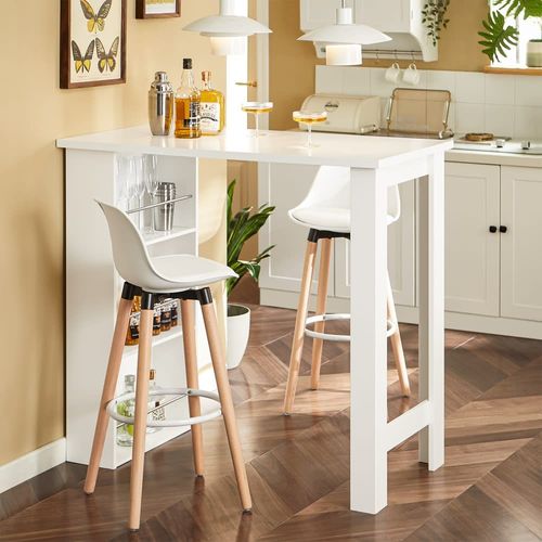 Table Haute De Bar Effet Bois Blanc