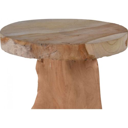 Tabouret Enfant En Bois Massif Teck Champignon
