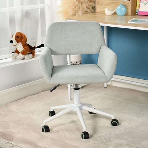 Chaise De Bureau Tissu Vert Réglable En Hauteur