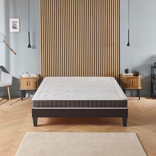 Ensemble 180x200 cm Matelas + Sommier Bois