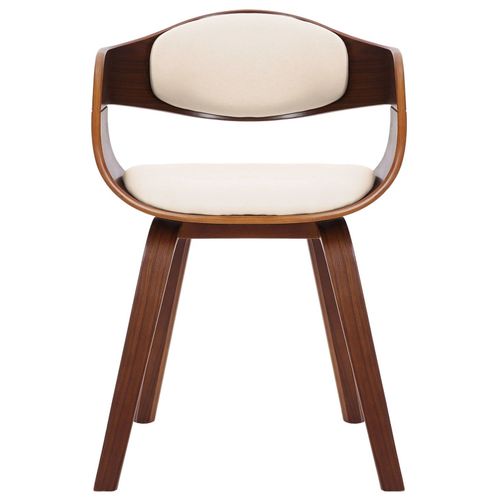 Chaise Salle À Manger En Pvc Et Synthetique Noyer / Crème