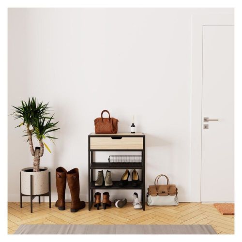 Console D'entrée Métal Et Bois L60 X H80 Wilko