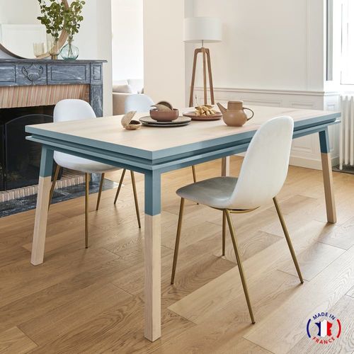 Table Repas Rectangulaire 140x90 Cm Sans Rallonge, 100% Frêne Massif