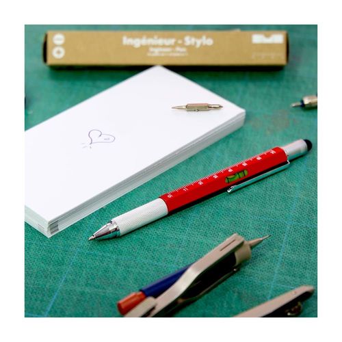 Stylo Rouge Métal 1 X 0 X 14 Cm