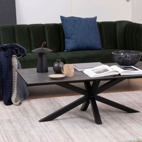 Table Basse Rectangulaire 130x70cm En Céramique